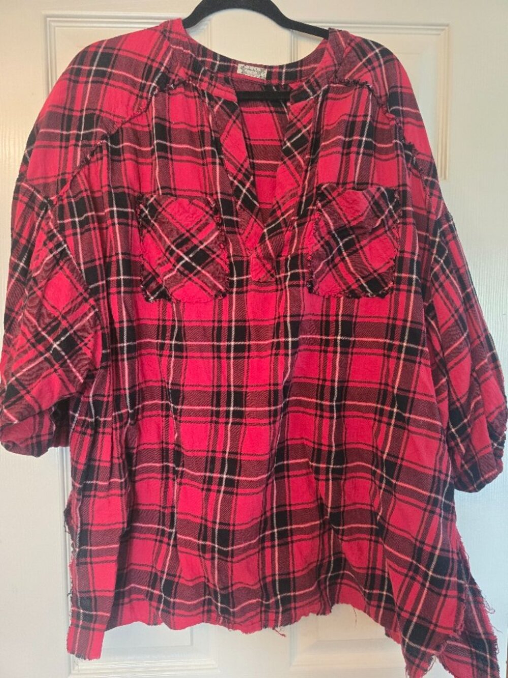 Free People Over sized Plaid shirt